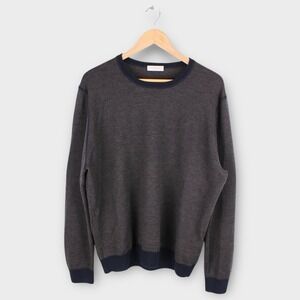 Gran Sasso Italy 100% Virgin Wool Crewneck Sweater Mens Made in Italy Large